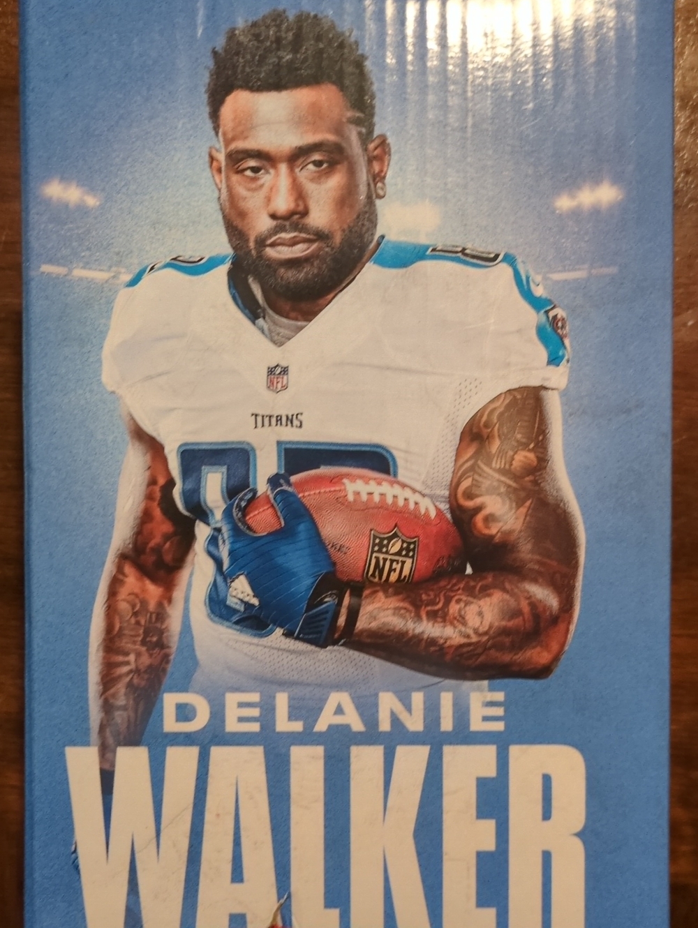 Blue Football Player Wall Art Poster - Delanie Walker Team Design